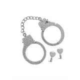 Catuse Taboom Bondage Essentials Argintii cu Strasuri - Include doua chei si saculet de depozitare - Ideal pentru jocuri de supunere in stil
