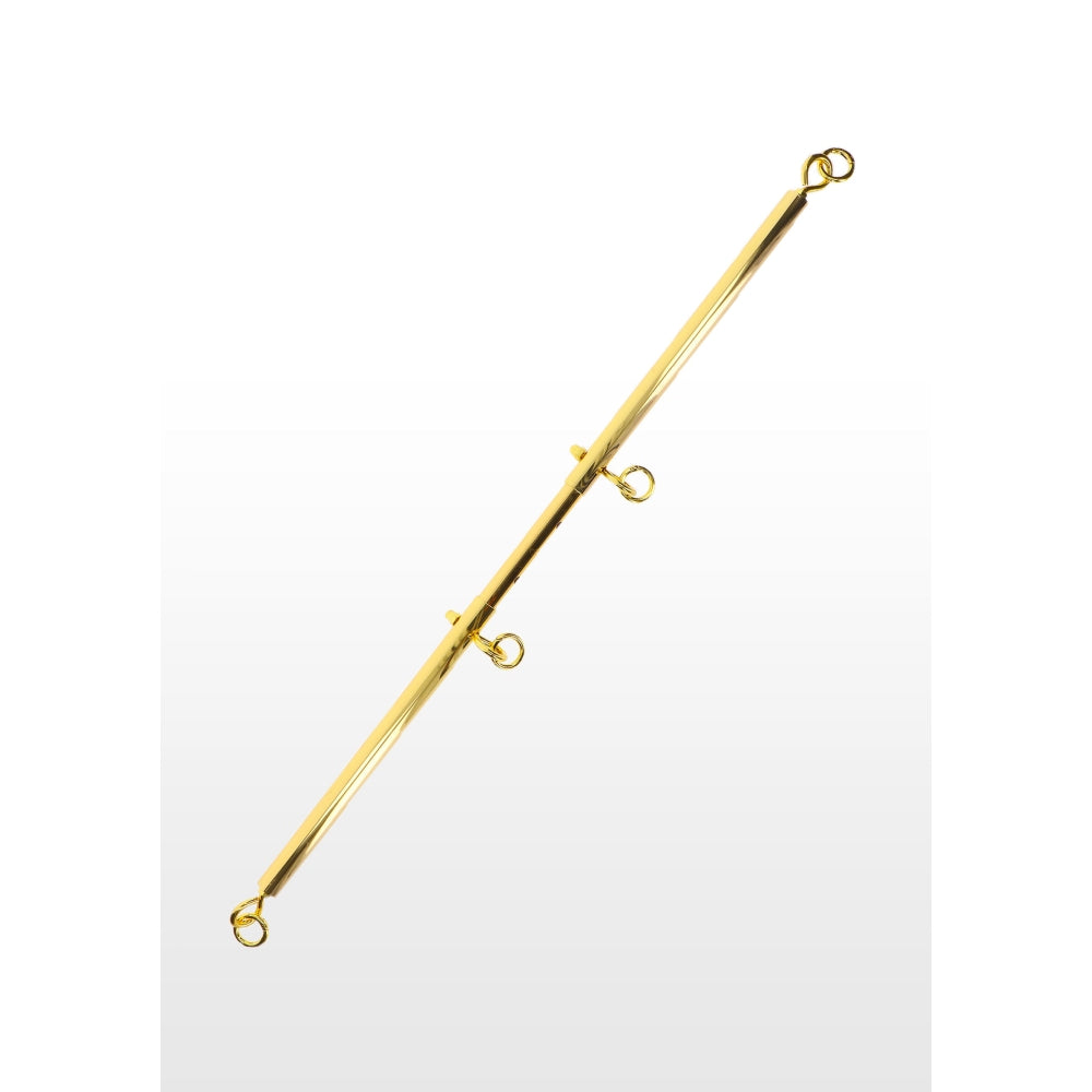 Bare de Imprasiere Reglabila TABOOM Bodage Luxury 60-104 cm - Rosu, Auriu - Ideal pentru jocuri BDSM in cuplu - Include catuse pentru glezne, compatibilitate pentru catuse de maini cu intele detasabile