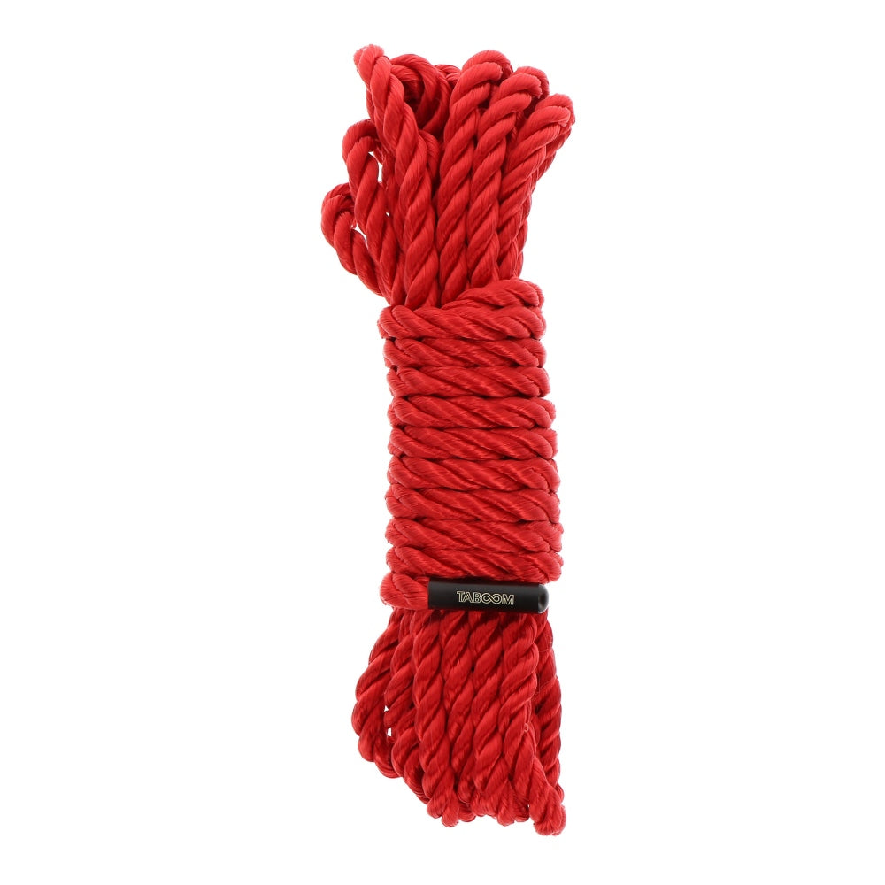 Sfoara Bondaj TABOOM Bondage Rope Rosu 5 m - textura moale prietenoasa cu pielea - sigura si potrivita pentru jocuri BDSM