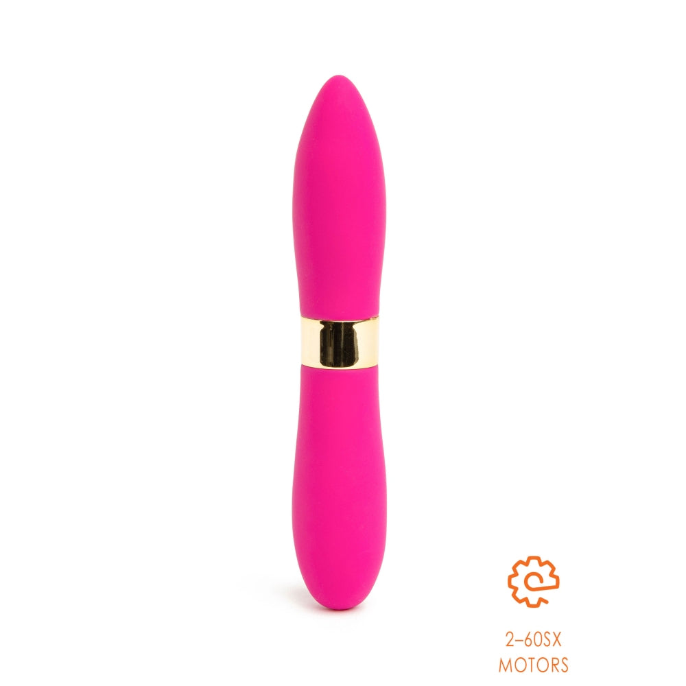 Vibrator Clasic Deux Bullets, Roz, 12 Moduri Vibratii, 16 cm