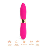 Vibrator Clasic Deux Bullets, Roz, 12 Moduri Vibratii, 16 cm