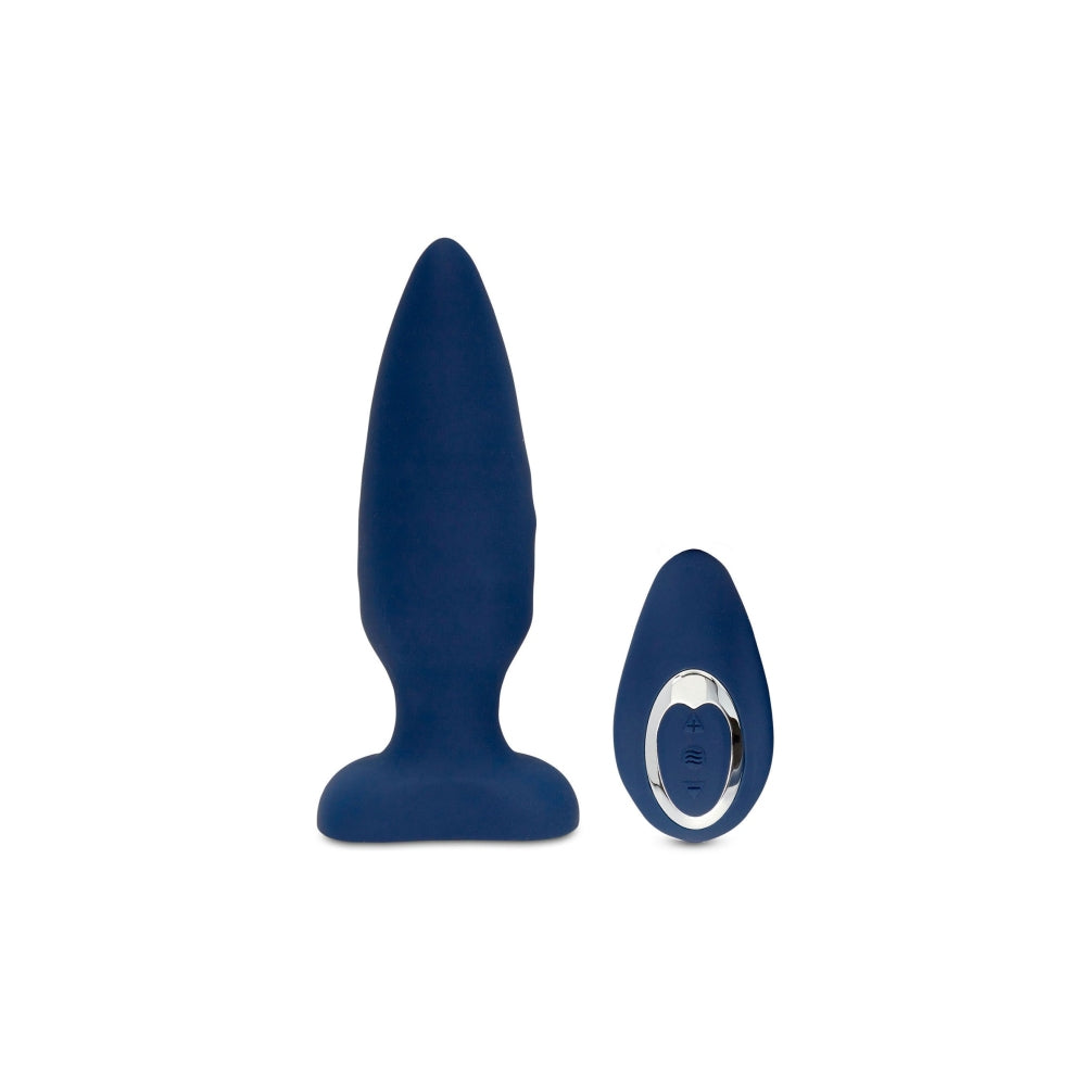 Dop Anal cu Vibratii SMART Andii Roller Butt Plug, Albastru, 11 Moduri Vibratii, 4 Moduri Viteza