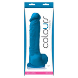 Dildo Realistic Silicon de Grad Medical Colours Pleasures, Albastru, 25 cm