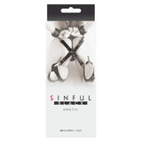 Catuse BDSM Bondage Hogtie Dream Toys Vinil Maini & Picioare Sinful, Negru