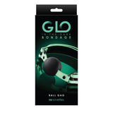 Calus Fetish NS Novelties GLO Ballgag - fabricat din piele PU fosforescenta si bila din silicon - curea ajustabila, ideal pentru jocuri BDSM in cuplu