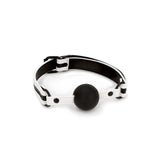 Calus Fetish NS Novelties GLO Ballgag - fabricat din piele PU fosforescenta si bila din silicon - curea ajustabila, ideal pentru jocuri BDSM in cuplu