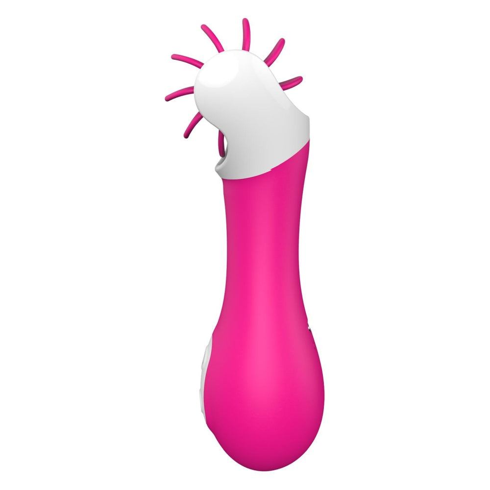 Vibrator Clitoridian Dream Toys Vibes of Love, Roz, 9 Moduri Vibratii, 9 Moduri Rotatii, Impermeabil, Reincarcabil, Mimica stimulare orala, 14.5 cm