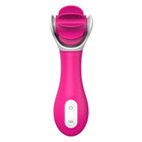 Vibrator Clitoridian Dream Toys Vibes of Love, Roz, 9 Moduri Vibratii, 9 Moduri Rotatii, Impermeabil, Reincarcabil, Mimica stimulare orala, 14.5 cm
