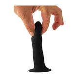 Dildo Clasic Dreamtoys - Negru, 13 cm - Termoreactiv - Dubla densitate - Baza cu ventuza puternica
