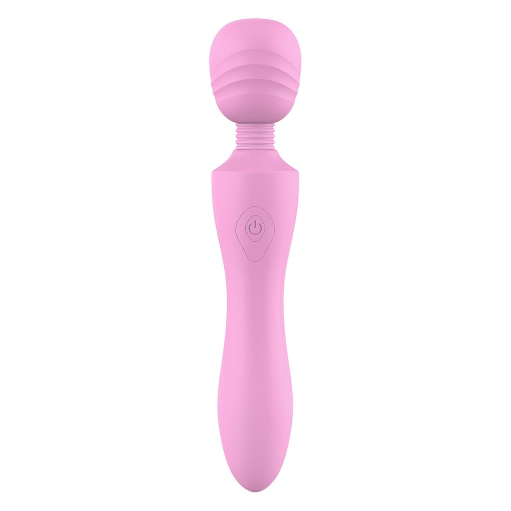 Vibrator Wand Dreamtoys The Candy Shop Pink Lady - 21.6 cm, fara ftalati sau latex - 7 Moduri Vibratii, 3 Moduri Viteza - Reincarcabil, Impermeabil IPX7 - Roz
