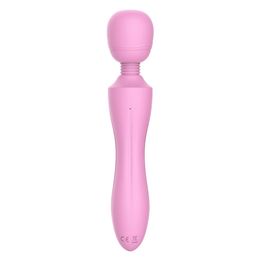 Vibrator Wand Dreamtoys The Candy Shop Pink Lady - 21.6 cm, fara ftalati sau latex - 7 Moduri Vibratii, 3 Moduri Viteza - Reincarcabil, Impermeabil IPX7 - Roz