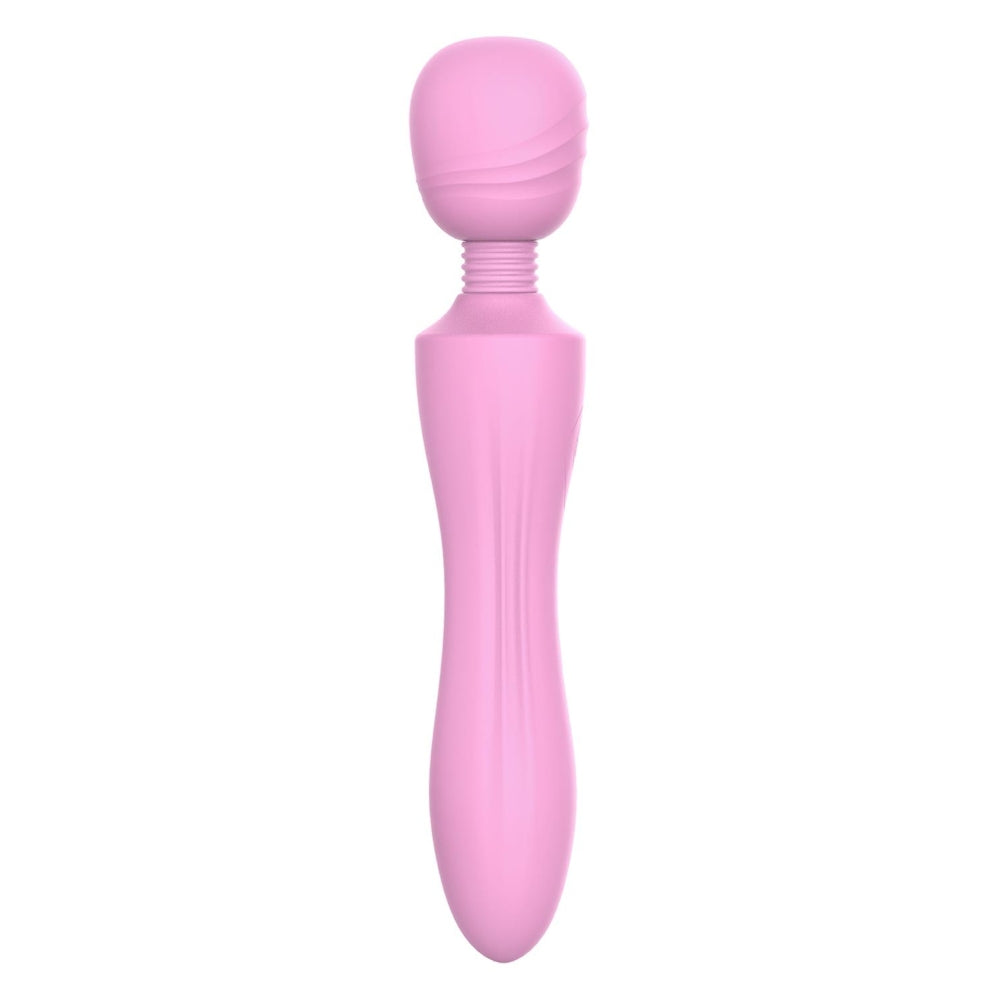 Vibrator Wand Dreamtoys The Candy Shop Pink Lady - 21.6 cm, fara ftalati sau latex - 7 Moduri Vibratii, 3 Moduri Viteza - Reincarcabil, Impermeabil IPX7 - Roz
