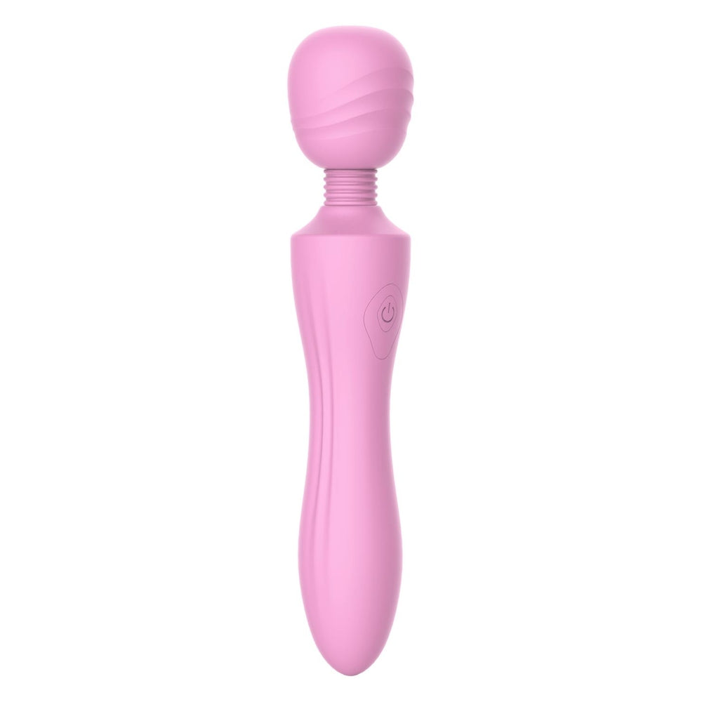 Vibrator Wand Dreamtoys The Candy Shop Pink Lady - 21.6 cm, fara ftalati sau latex - 7 Moduri Vibratii, 3 Moduri Viteza - Reincarcabil, Impermeabil IPX7 - Roz