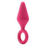 Dop Anal Dreamtoys Flirts Pull Plug, Small, Roz, cu Inel de suport