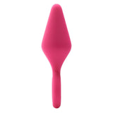 Dop Anal Dreamtoys Flirts Pull Plug, Small, Roz, cu Inel de suport