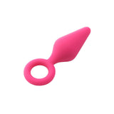 Dop Anal Dreamtoys Flirts Pull Plug, Small, Roz, cu Inel de suport