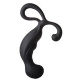 Stimulator Prostata Dream Toys Fatasstic, Negru, cu maner tip inel, silicon moale, stimulare perineu, 13.5 cm