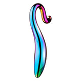 Dildo Elegant din Sticla Borosilicata Glamour Glass – 18 cm, Curbat, pentru Stimulare Vaginala si Anala – Jucarie Sexuala Sigura pentru Jocuri de Temperatura
