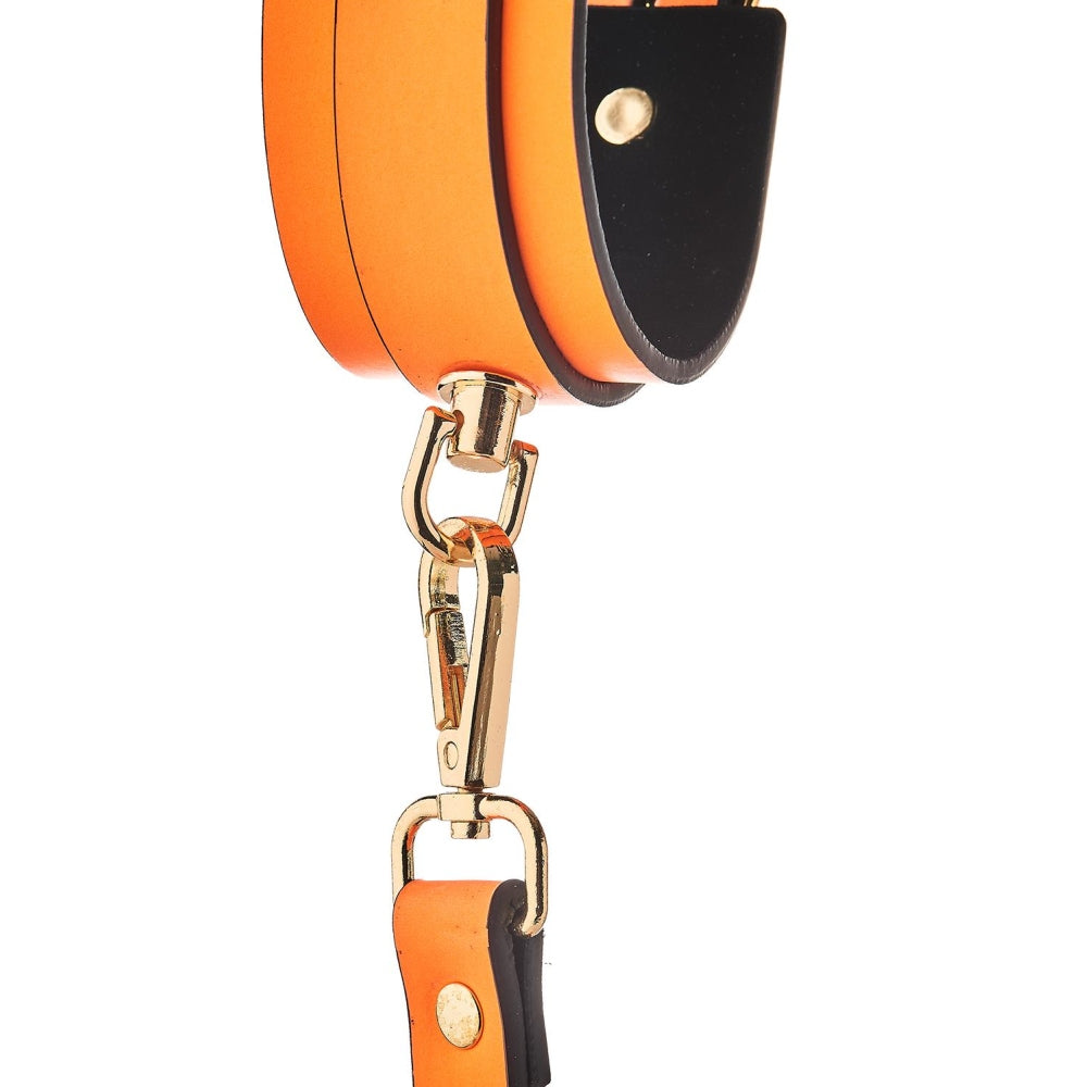 Dreamtoys Catuse BDSM Bondage Stralucitoare in Intuneric cu Captuseala Moale si Lant Detasabil - Fetish si Bondage Reglabile pentru Jocuri BDSM