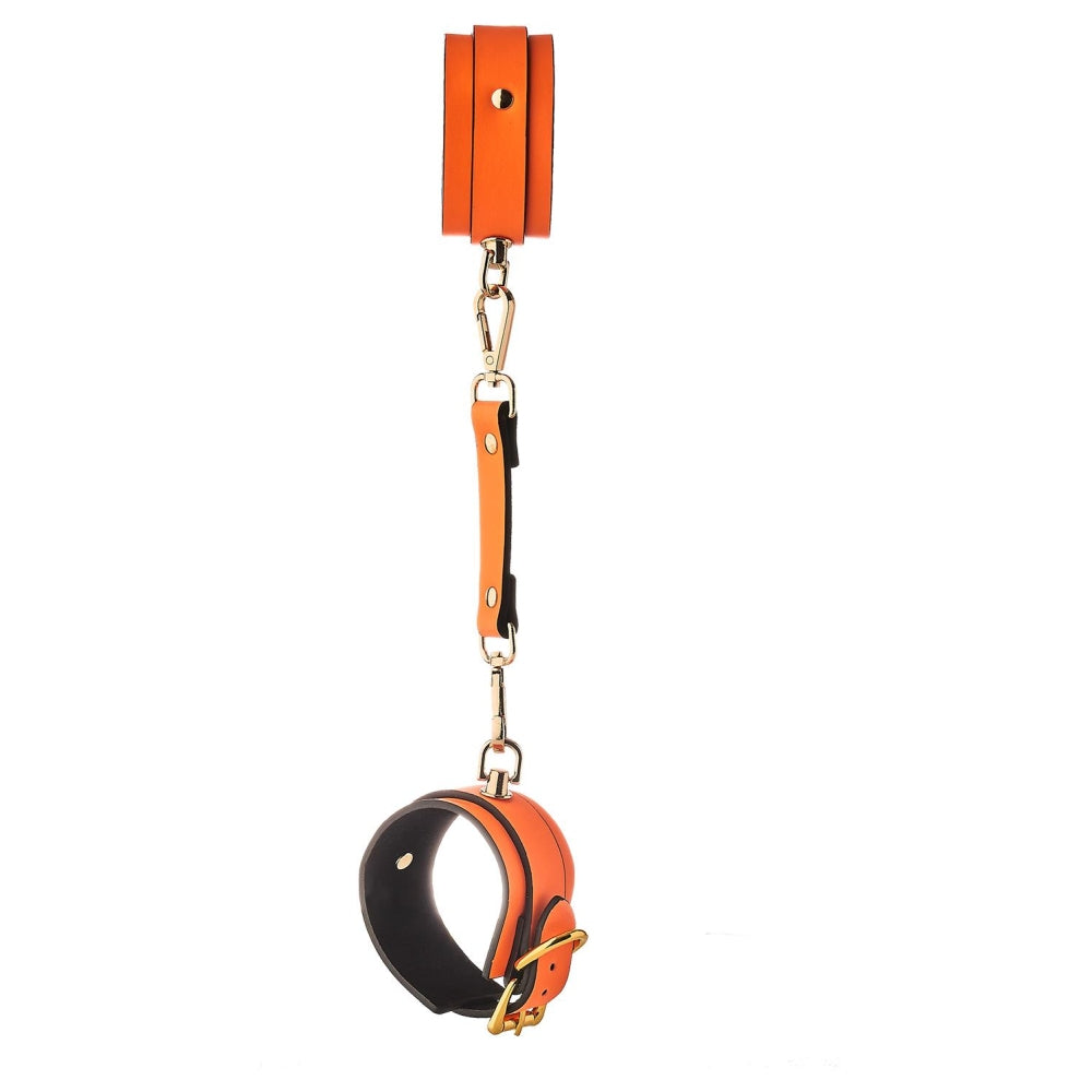 Dreamtoys Catuse BDSM Bondage Stralucitoare in Intuneric cu Captuseala Moale si Lant Detasabil - Fetish si Bondage Reglabile pentru Jocuri BDSM
