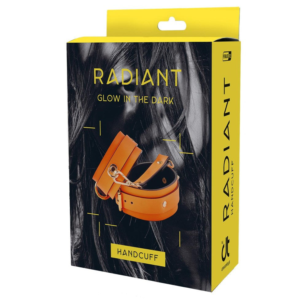 Dreamtoys Catuse BDSM Bondage Stralucitoare in Intuneric cu Captuseala Moale si Lant Detasabil - Fetish si Bondage Reglabile pentru Jocuri BDSM
