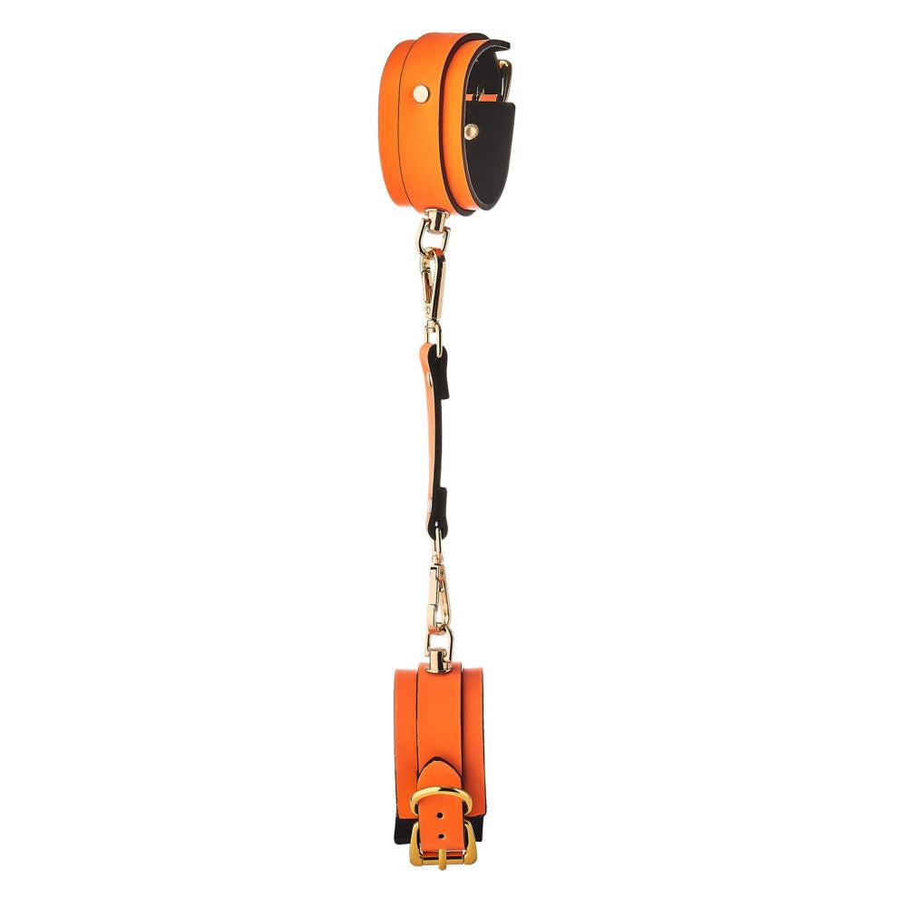 Dreamtoys Catuse BDSM Bondage Stralucitoare in Intuneric cu Captuseala Moale si Lant Detasabil - Fetish si Bondage Reglabile pentru Jocuri BDSM