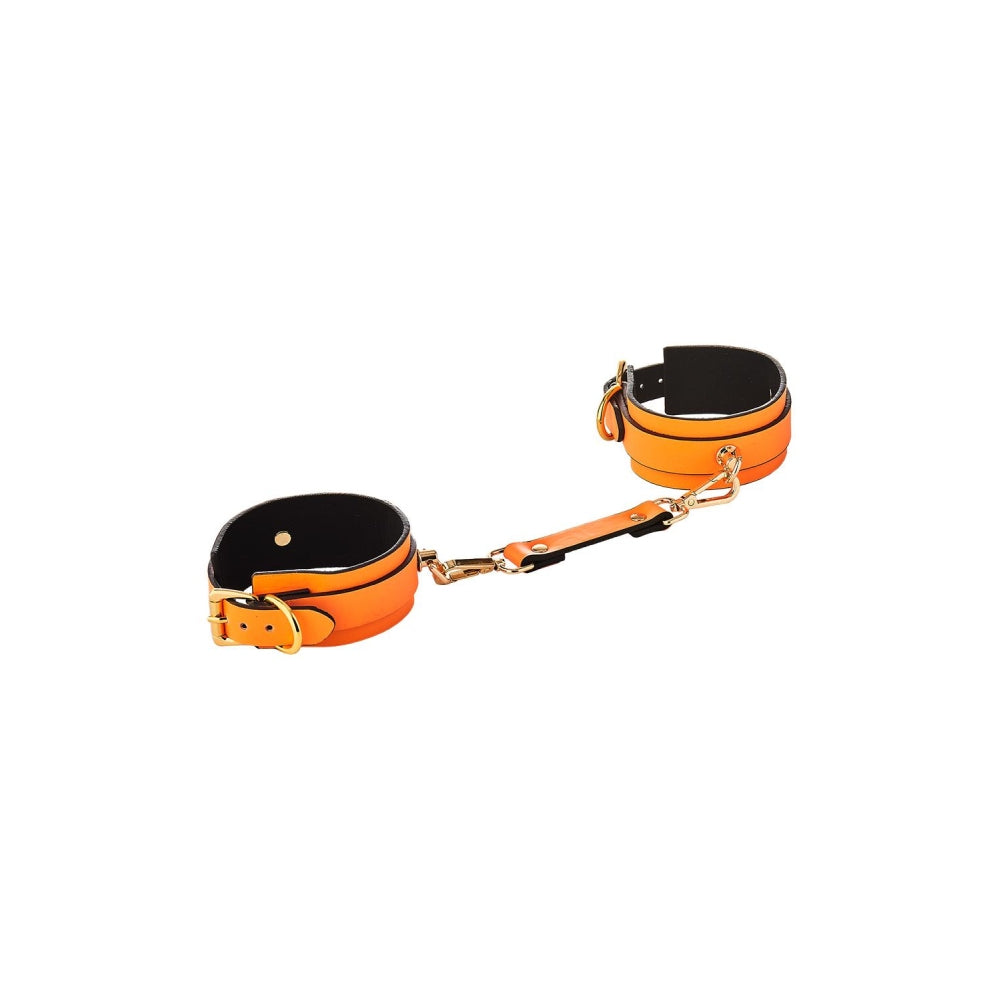 Dreamtoys Catuse BDSM Bondage pentru glezne stralucitoare in intuneric Dream Toys Radiant - Reglabile, Captuseala moale, Lant detasabil, Accesorii fara nichel