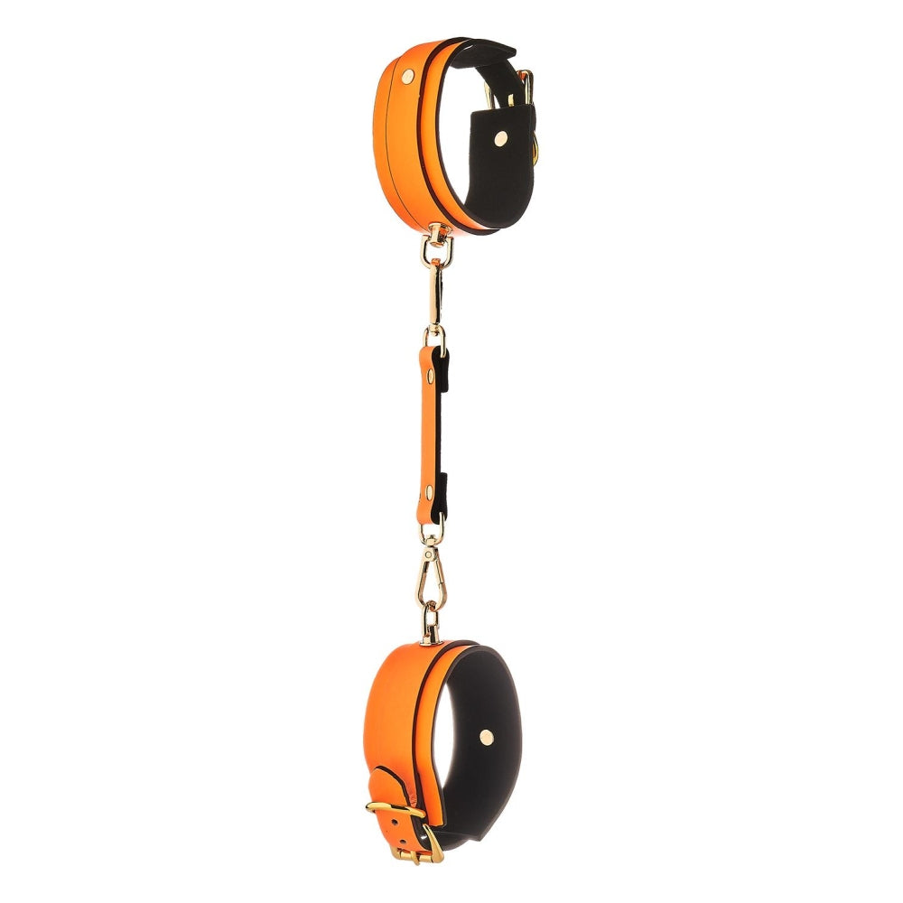 Dreamtoys Catuse BDSM Bondage pentru glezne stralucitoare in intuneric Dream Toys Radiant - Reglabile, Captuseala moale, Lant detasabil, Accesorii fara nichel