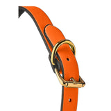 Dreamtoys BDSM Fetis Muschiera cu bila fosforescenta din silicon portocaliu- Reglabila, pentru BDSM, Captusita cu neopren