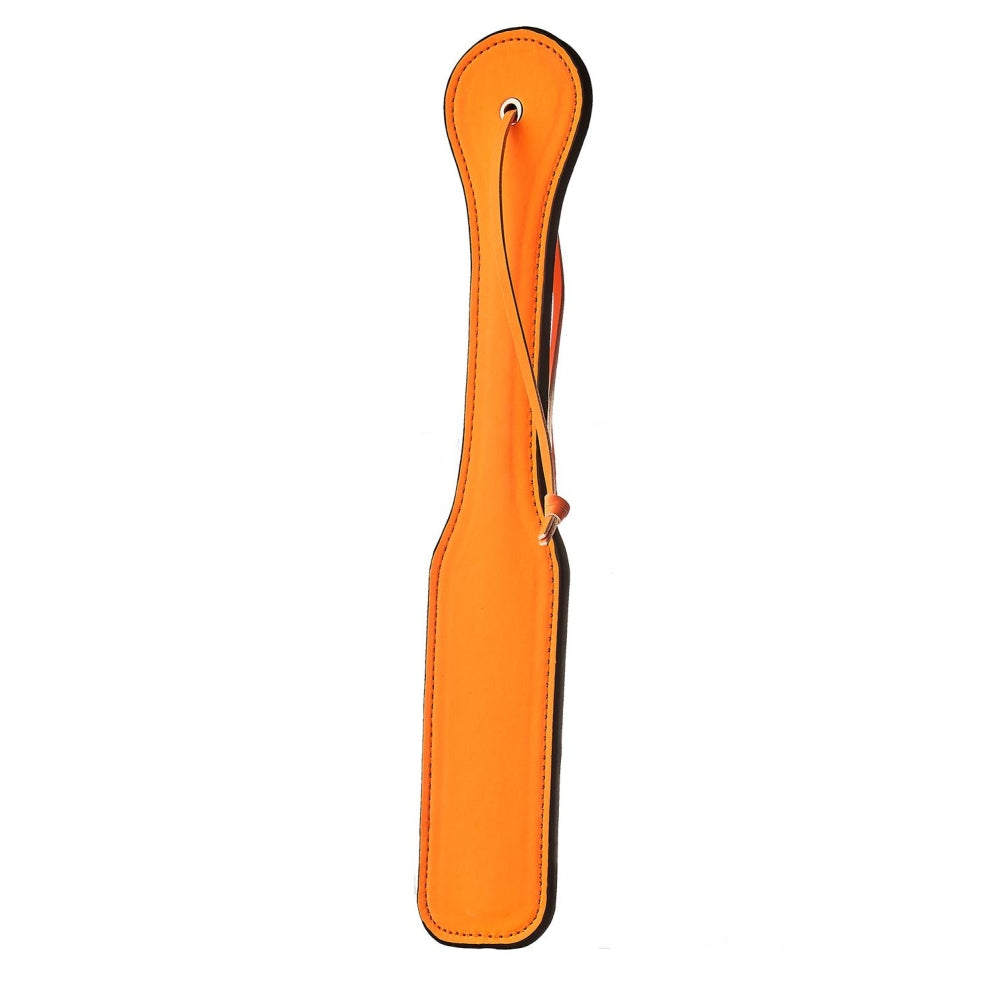 BDSM Paleta Spanking Fosforescenta Glow-in-the-Dark Radiant – 32 cm, Flexibila cu Snur pentru Prindere