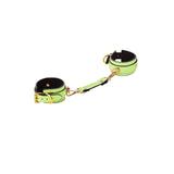 Catuse fosforescente BDSM Bondage captusite cu neopren, reglaj cu catarama, lant detasabil, accesorii bondage pentru incepatori si avansati