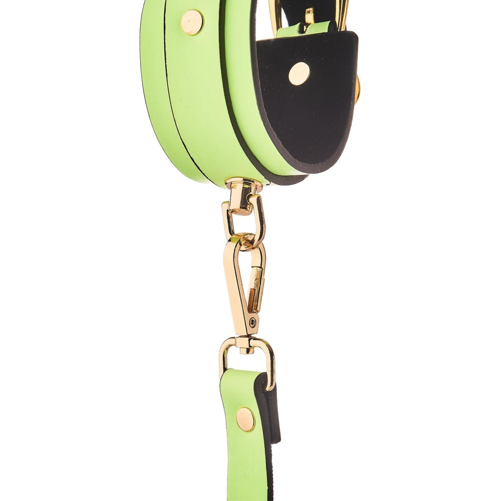 Catuse fosforescente BDSM Bondage captusite cu neopren, reglaj cu catarama, lant detasabil, accesorii bondage pentru incepatori si avansati
