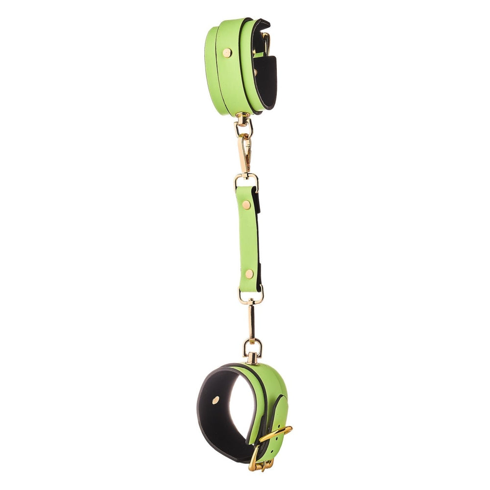 Catuse fosforescente BDSM Bondage captusite cu neopren, reglaj cu catarama, lant detasabil, accesorii bondage pentru incepatori si avansati