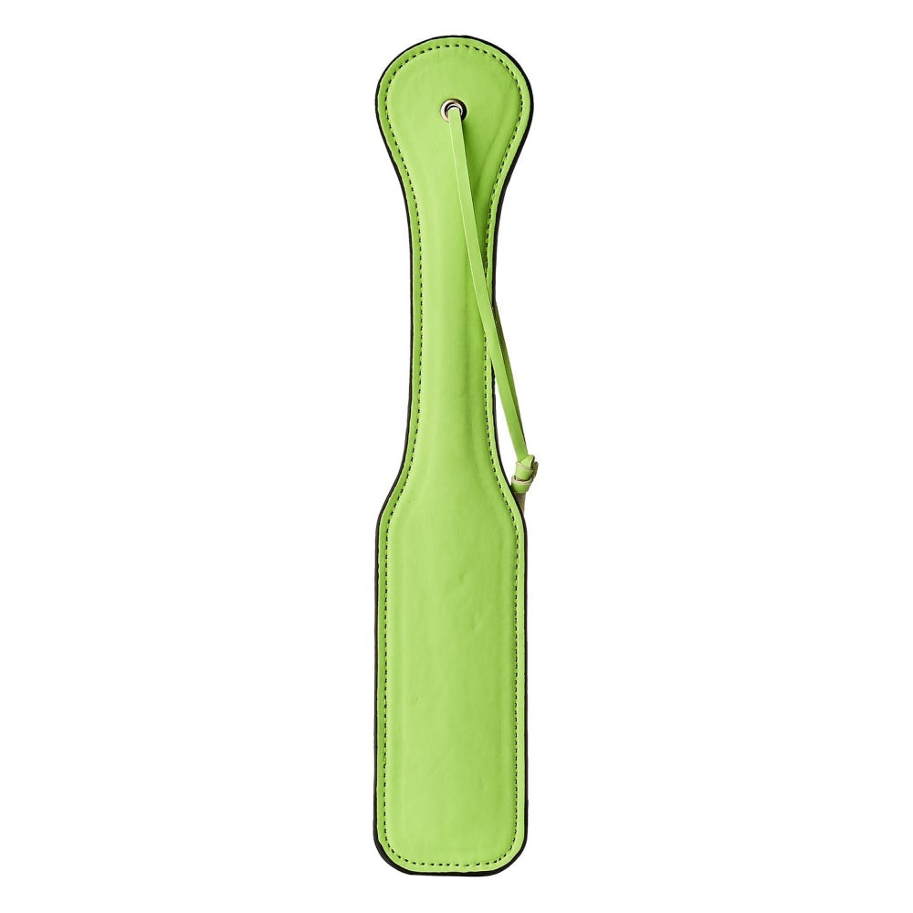 Paleta Spanking Fosforescenta BDSM/Fetis, Flexibila cu Cordon de Prindere, 32 cm Lungime - Dream Toys Radiant