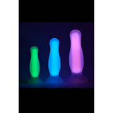 Dop Anal Fosforescent Radiant Soft Glow-In-The-Dark Butt Plug, Small, Verde, Baza cu ventuza, 11 cm