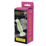 Dop Anal Fosforescent Radiant Soft Glow-In-The-Dark Butt Plug, Small, Verde, Baza cu ventuza, 11 cm