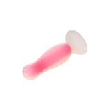 Dop Anal Fosforescent Radiant Soft Glow-In-The-Dark Butt Plug, Large, Roz, Baza cu ventuza, 14.5 cm