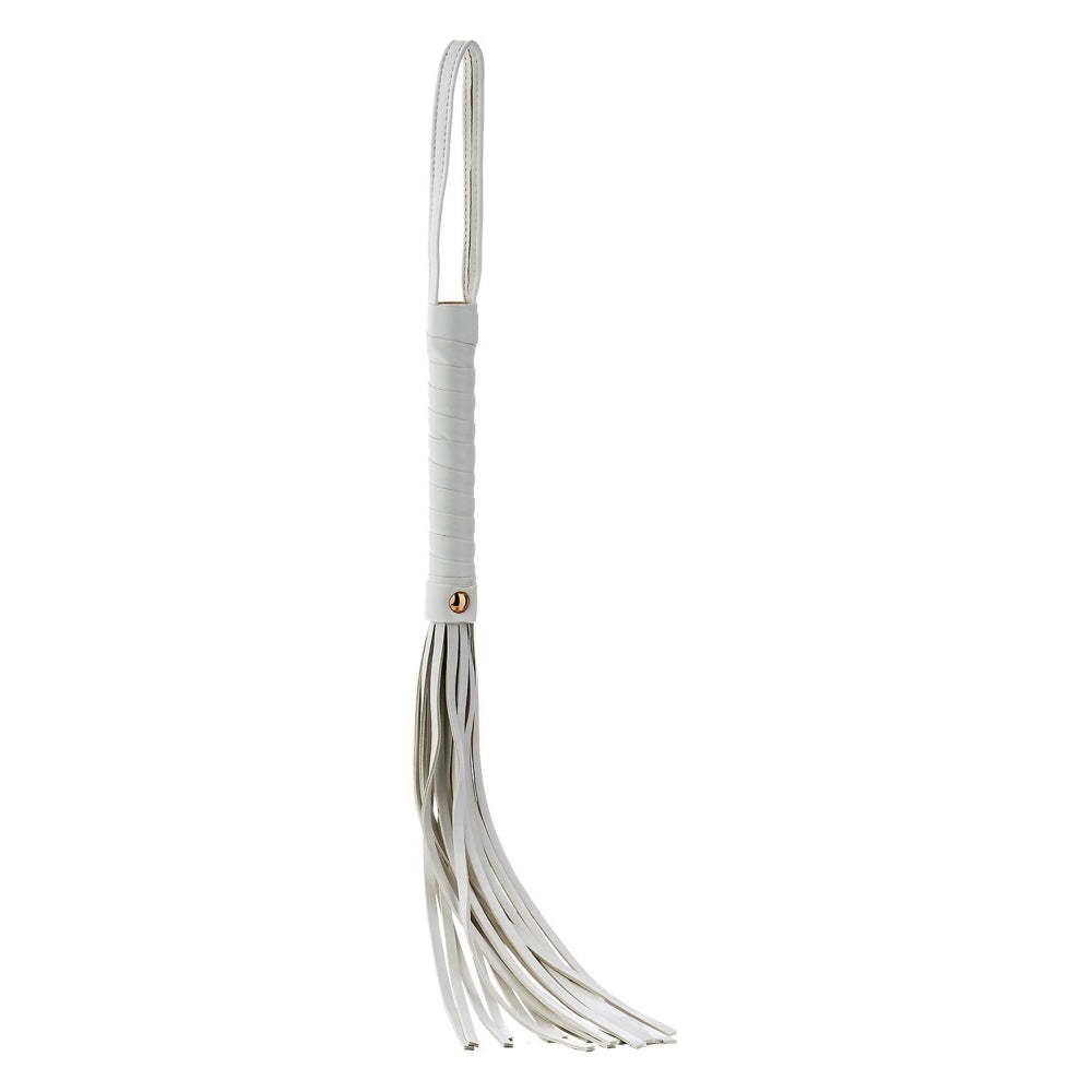 Set BDSM Blaze Elite 5 Bucati, Alb, cu catuse, bici, paleta, masca, si calus