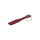 Paleta BDSM Spanking Blaze Elite – Piele Artificiala Rosie, Flexibila, cu Snur Auriu pentru Prindere, 32 cm
