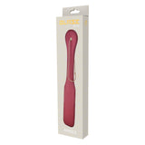 Paleta BDSM Spanking Blaze Elite – Piele Artificiala Rosie, Flexibila, cu Snur Auriu pentru Prindere, 32 cm
