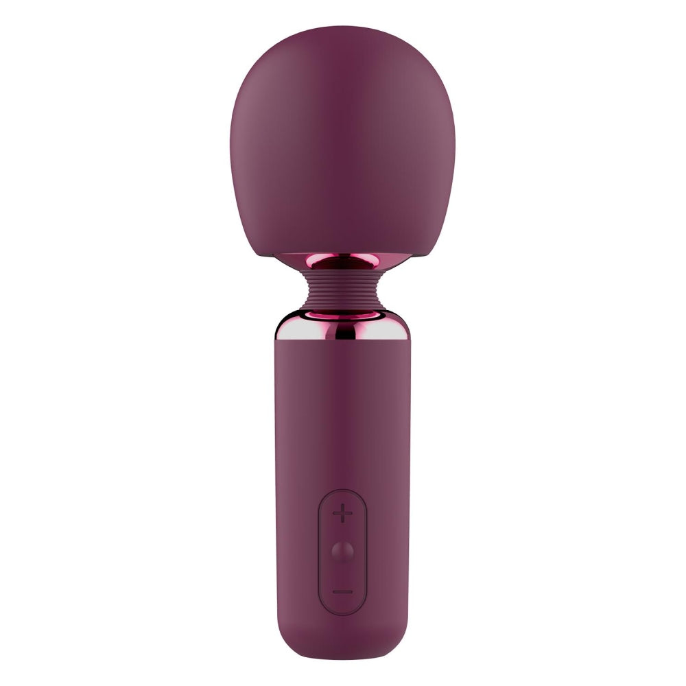 Vibrator Wand Dreamtoys TraveSize Glam Bold, ideal pentru calatorii, mov, 18 cm, 5 Moduri Vibratii, 3 Moduri Vitera, Reincarcabil