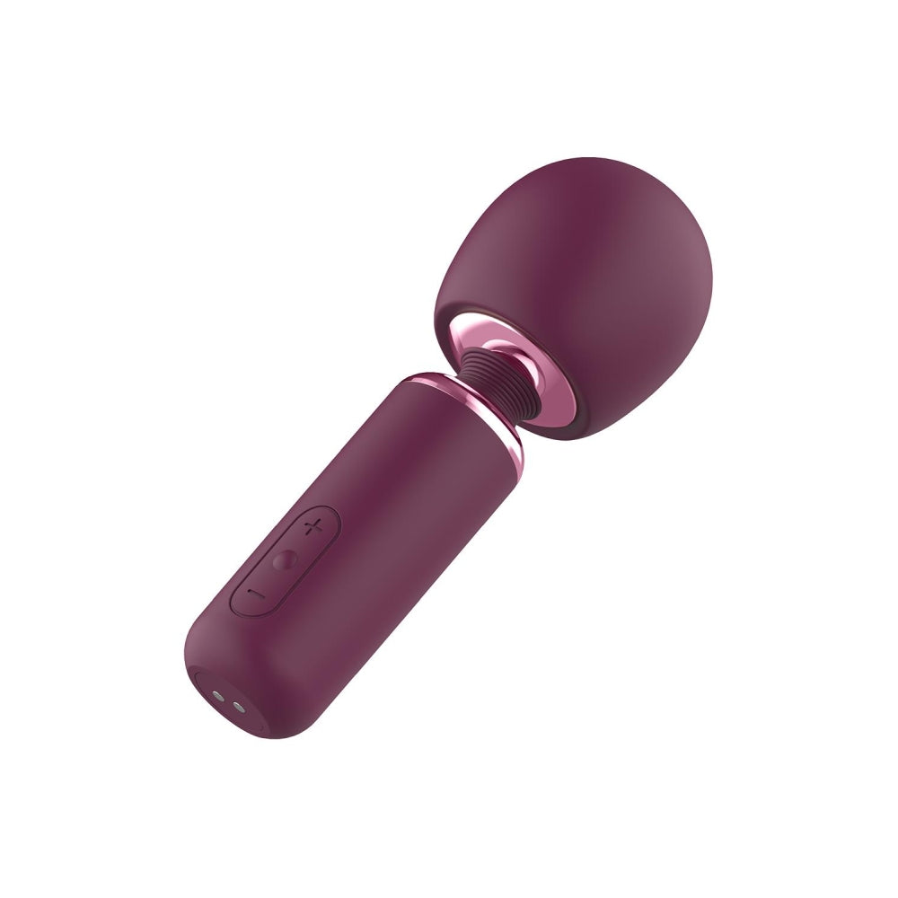 Vibrator Wand Dreamtoys TraveSize Glam Bold, ideal pentru calatorii, mov, 18 cm, 5 Moduri Vibratii, 3 Moduri Vitera, Reincarcabil