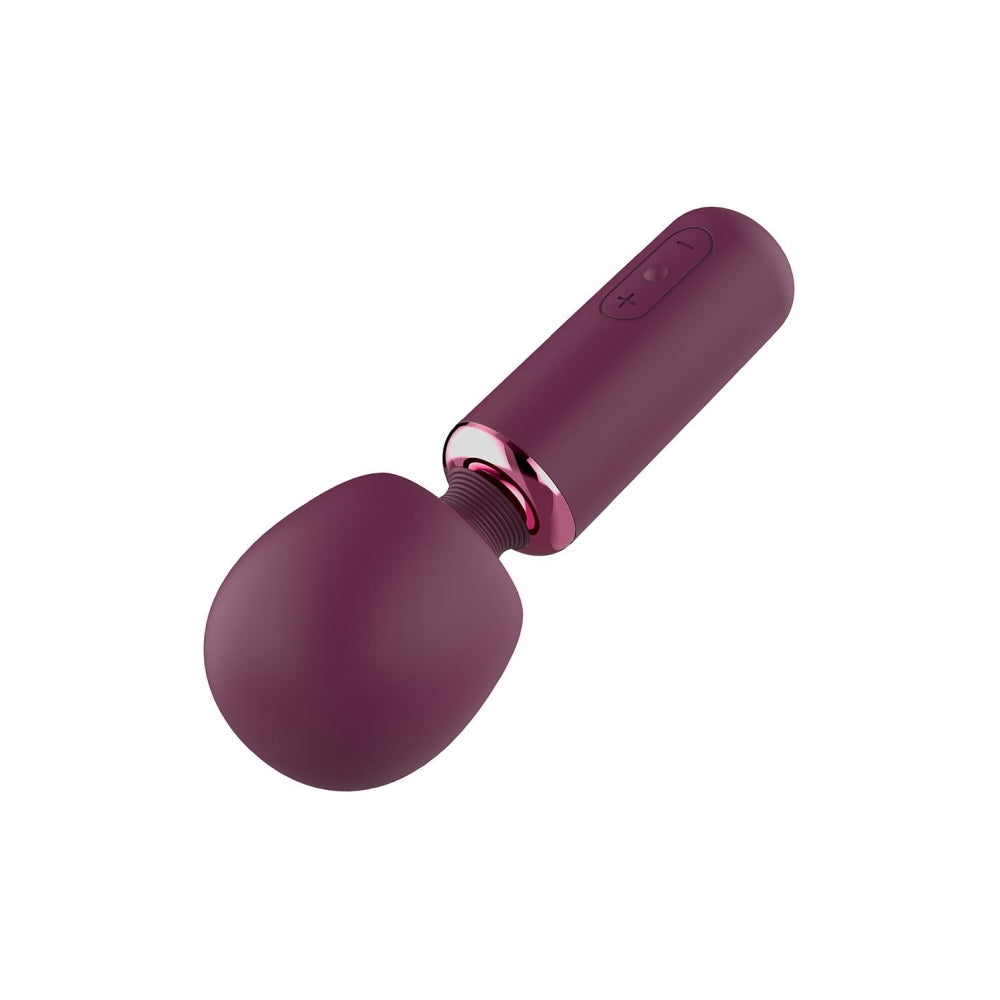 Vibrator Wand Dreamtoys TraveSize Glam Bold, ideal pentru calatorii, mov, 18 cm, 5 Moduri Vibratii, 3 Moduri Vitera, Reincarcabil