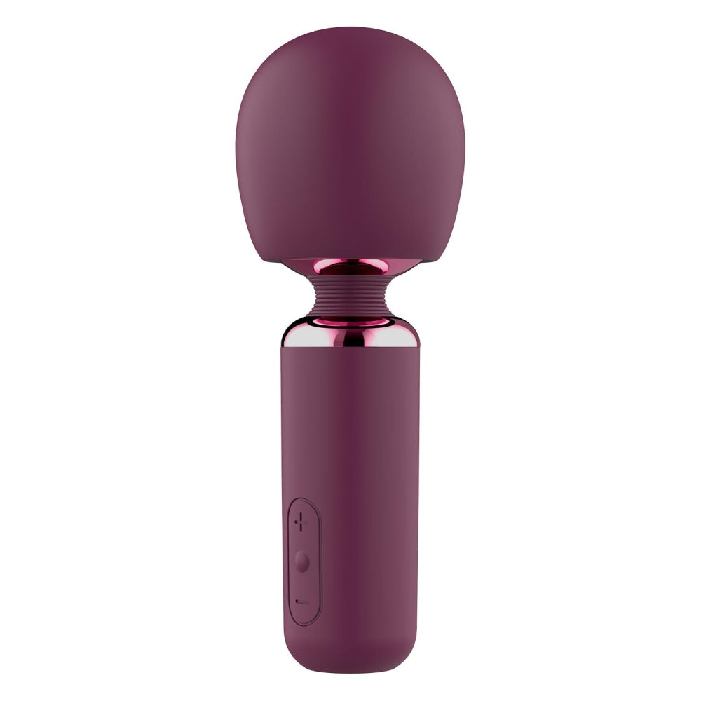 Vibrator Wand Dreamtoys TraveSize Glam Bold, ideal pentru calatorii, mov, 18 cm, 5 Moduri Vibratii, 3 Moduri Vitera, Reincarcabil
