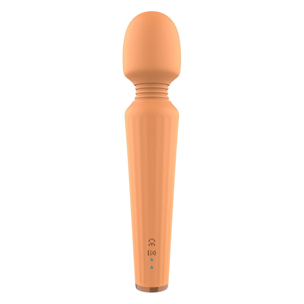 Vibrator Luxury Dreamtoys Glam Wand, Portocaliu, 21.5 cm, 5 Moduri Vibratii, 3 Moduri Viteza
