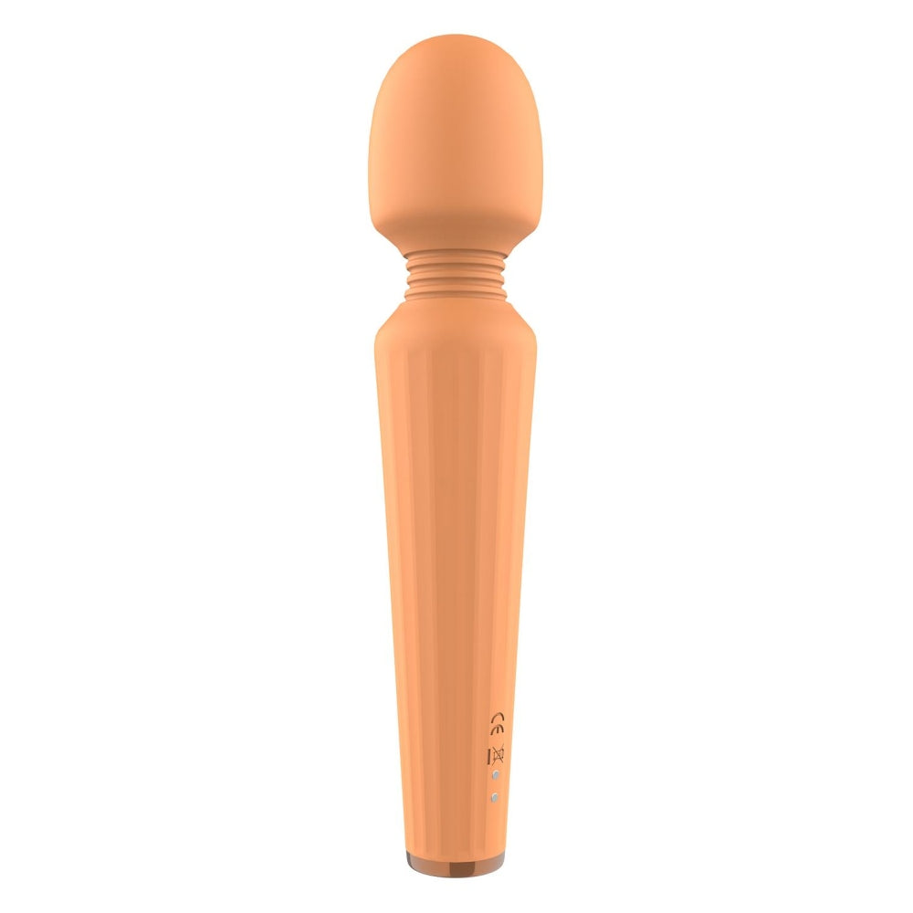 Vibrator Luxury Dreamtoys Glam Wand, Portocaliu, 21.5 cm, 5 Moduri Vibratii, 3 Moduri Viteza