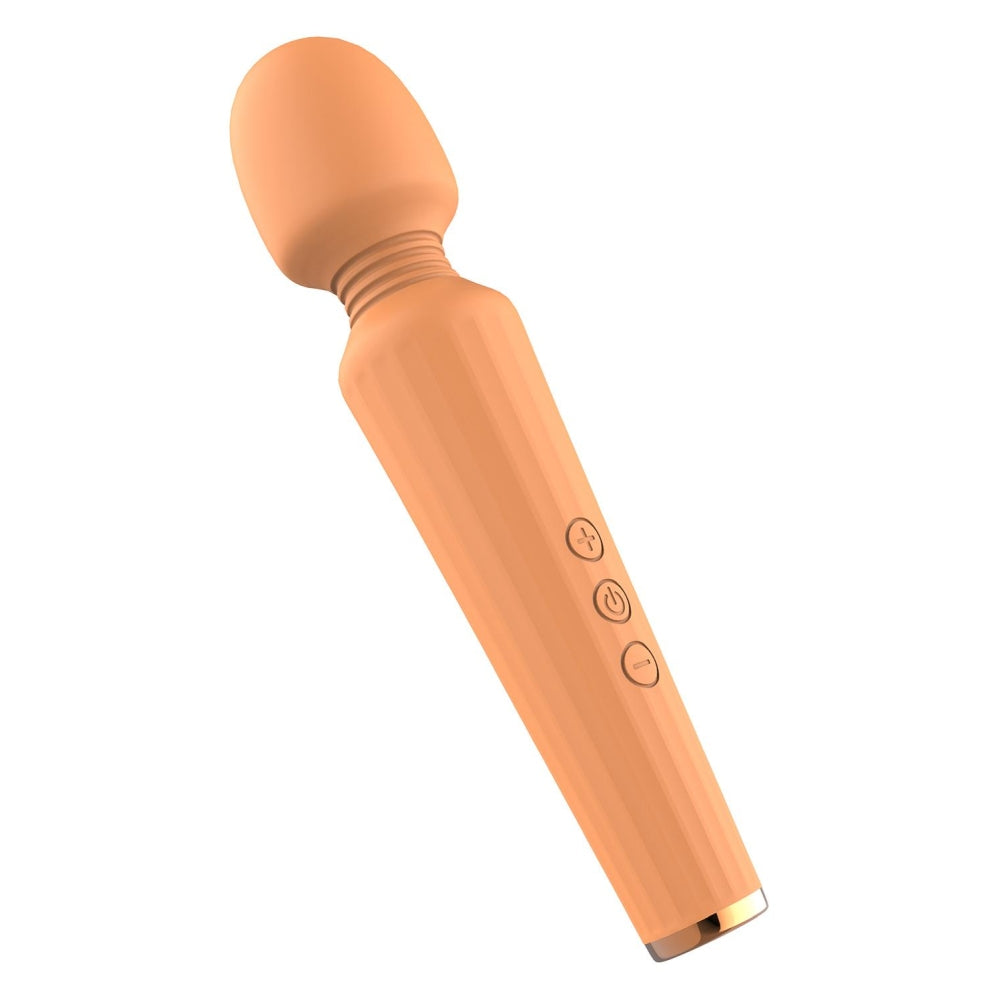 Vibrator Luxury Dreamtoys Glam Wand, Portocaliu, 21.5 cm, 5 Moduri Vibratii, 3 Moduri Viteza