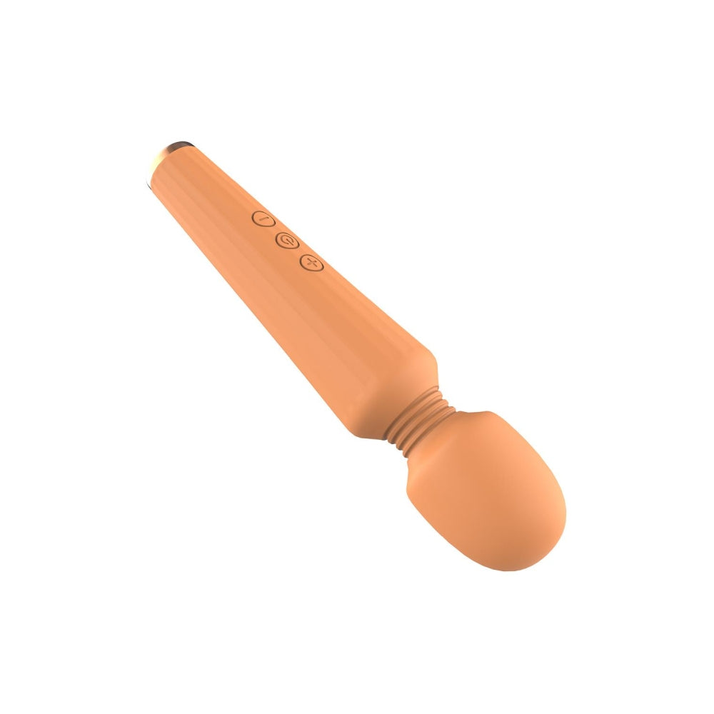 Vibrator Luxury Dreamtoys Glam Wand, Portocaliu, 21.5 cm, 5 Moduri Vibratii, 3 Moduri Viteza