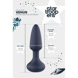 Dop Anal Vibrant Rotativ Dreamtoys Venus Rotating Anal Plug cu telecomanda, Mediu, Negru, 7 Moduri Vibratii, 3 Moduri Viteza, Impermeabil IPX6, 14.5 cm