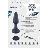 Dop Anal Vibrant Rotativ Dreamtoys Venus Rotating Anal Plug cu telecomanda, Mediu, Negru, 7 Moduri Vibratii, 3 Moduri Viteza, Impermeabil IPX6, 14.5 cm
